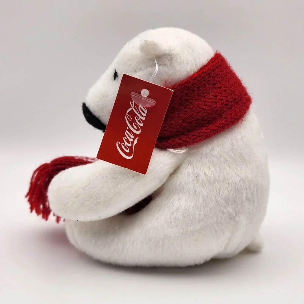 Coca-Cola White Polar‎ Bear Red Scarf 4